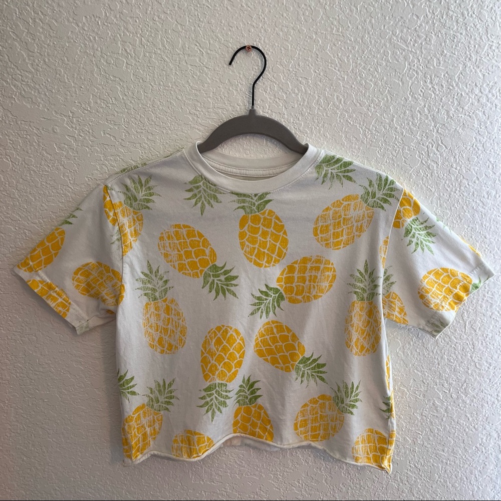 Pineapple Crop top shirt